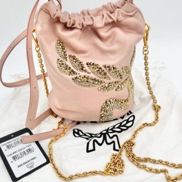 MCM Pink and Gold Bucket Bag - Picture 10 of 10